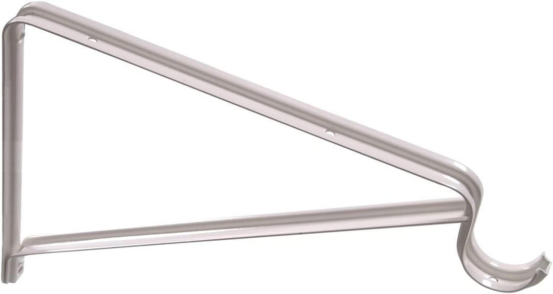 Hillman Group 852014 Flagged - Shelf & Rod Bracket White Removable - Pack of 2