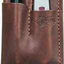Leather EDC Pocket Organizer Men Handmade Sheath Knife Holster Pouch Wallet