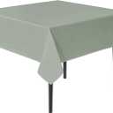sancua Square Tablecloths 85x85 Inch - Sage Green Fabric Table Cloth for Square or Round Tables, Washable Polyester Table Cover for Outdoor Party, Birthday, Buffet, Resturant