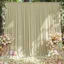 10 ft x 10 ft Wrinkle Free Sage Green Backdrop Curtain for Parties, Thick Green Polyester Photo Backdrop Drapes for Baby Shower Wedding Engagement Birthday Party Backdrop Stand,5ft x 10ft 2 Panels