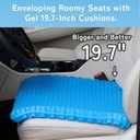 19.7 Gel Seat Cushion, Super Large & Thick Office Chair Cushion for Long Sitting - Back Hip Tailbone Pain Relief Cushion, Egg Seat Cushion Desk Chair Pads for Cars Wheelchair - Fits up to 350 lbs (Blue)