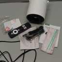 [ Built-in Google TV & Voice Control] WISHOLY Mini Projector with WiFi and Bluetooth, Built-in Streaming Apps, Portable Movie Projector 4K with 180 Rotatable for Outdoor, Home Theater, Movie Night (white)