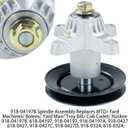 2 Pack 918-04197B Spindle Assembly with 954-04062 Deck Belt Replaces MTD/Cub Cadet 918-04197B, 918-04197, 918-04197A, 618-04197, 618-04197B, 918-0427, 918-0427C, 618-0427, 618-0324