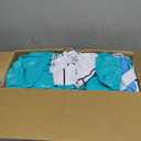 JOYIN Inflatable Pool Float Set Volleyball Net & Basketball Hoops, Floating Swimming Game Toy for Kids and Adults, Summer Floaties, Volleyball Court (105x28x35)|Basketball (27x23x27),L-Blue