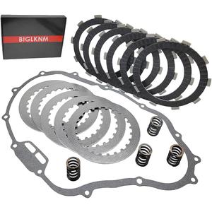 Clutch Kit Carbon Fiber Friction Plates & Heavy Duty Springs Gasket for Honda FourTrax 300 TRX300 TRX300FW TRX350D FourTrax Foreman 350 1987-2000
