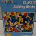 Cabeeskii 560 Pieces Black Classic Building Blocks Bulk with 2 Base Plates, Building Bricks in 7 Size, Compatible with All Major Bricks, for Kids & MOC Lovers