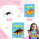 2 x Valentines Day Cards for Kids School, Dinosaur Designs of Valentine Cards with 24 Crads & 24 Dinosaur Figure Toys for Valentine's Day Kids Classroom Gifts Exchange Party Favors for Boys Girls