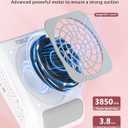 Upgraded Nail Dust Collector with Hand Rest, 10 Speeds, Reusable Filter, Quiet & Rechargeable, Professional Nail Fan Dust Tech Machine for Acrylic Gel Nails Polishing, Salon & Home, White