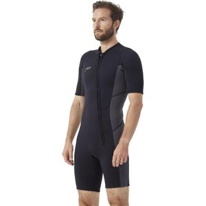 Hevto Wetsuits Men 3/2mm Neoprene Front Zip Shorty Full Wet Suit in Cold Water for Swimming Surfing Diving Keep Warm (Large)
