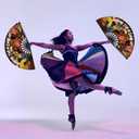 Where Them Fans At Hand Fan Foldable, Line Dance Popping Fans, Large Festival Hand Folding Fan, 26In