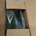 9pcs Mini Christmas Tree Desktop, Artificial Christmas Pine Tree, Mini Bottle Brush Trees Tabletop, Small Sisal Trees with Wooden Bases, Xmas Holiday Decor (Dark Green-Green-Silver)