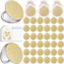 Chunful 30 Sets Compact Magnifying Mirrors Gifts with Thank You Card and Rope Quinceanera Party Favors for Guests Bridal Shower Wedding Souvenir Bridesmaids Mother's Day (Champagne)