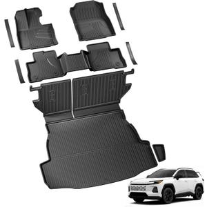 Floor Mats for Toyota RAV4 Hybrid 2026, Cargo Mat & Seat Back Mat (NO PHEV)