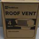 Roof Vent Cap - Hon&Guan Roof Vents 4 Inch Galvanized Steel Bathroom 4 Roof Exhaust Vent for Ventilation System-with Damper, Black