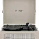 Crosley CR8017B-DU Voyager Vintage Portable Vinyl Record Player Turntable with Bluetooth in/ Out and Built-in Speakers, Dune