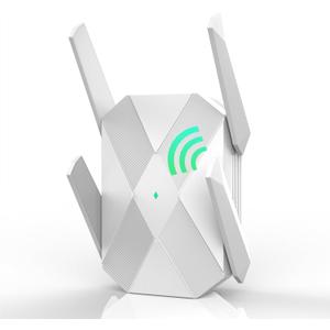 WiFi Extenders Signal Booster for Home, 2100Mbps Dual-Band, Up to 13000 sq ft Long Range Coverage & Connects 100+ Devices,360 Full Internet WiFi Repeater