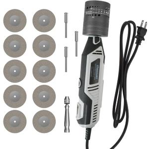 Tungsten Sharpener Grinder For Tig Welding, 6 Sizes 8 Angles Tungsten Electrode Grinder Head, TIG Welding accessories With Cut-Off Slot, Multi-Angle Offsets,10 Diamond Wheels, 3 CNC Mandrels