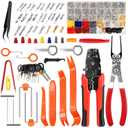 1398Pcs Automotive Electrical Connectors Kit, 28 Types Electrical Terminal Pins Kit with Crimp Tool, Relay Fuse Remover & Car Disassembly Tool, Male/Female Wire Terminals for Professional Auto Repair