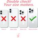 2 x Crossbody Case for iPhone 16 Pro Max - Black with Stylish Silver Detachable Chain - Silver Bows