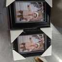 GraduationMall 4x6 Picture Frames, Real Glass, Display Photos for Wall or Tabletop, Black with Silver Beads, 2-Pack