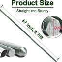 Garden Stakes 57 Inch, Approx 5ft Steel Plant Stakes 25 Pack for Gardening and Farm, 57" Plastic Coated Plant Support for Tomato, Cucumber, Bean, Flower, Potted More Climbing Plants
