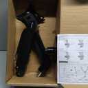 Amazon Basics Gas Spring Single Computer Monitor Arm Mount, Adjustable, Holds up to 27" Monitors, Black