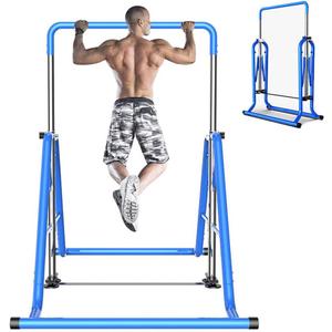 Gymnastics Horizontal Bar Expandable Gymnastic Bar Folding for Home, Adjustable Height Practice Bar Junior Training Bar for Kids and Adult Support to 440lbs