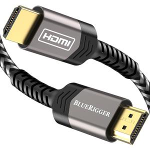 BlueRigger HDMI Cable 8K (3FT - 4Pack, 8K 60Hz HDR, High Speed 48Gbps, HDMI Braided Cord, eArc, HDCP 2.3) - Compatible with PS5, Xbox, Roku, Apple TV, HDTV, Blu-ray, PC