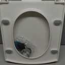 XQHDWEC Toilet Seats Soft Close White, Loo Lid Quick Release Heavy Duty Easy to Clean Bathroom Lid,Square