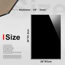 KINLINK 24x36 Plexiglass Sheets 1/8 inch Thick - 3mm Black Cast Acrylic Sheet, Plastic Board Polycarbonate Sheet for DIY Project, Craft, Table Top, Acrylic Sign and Wedding Invitation 2 Pack