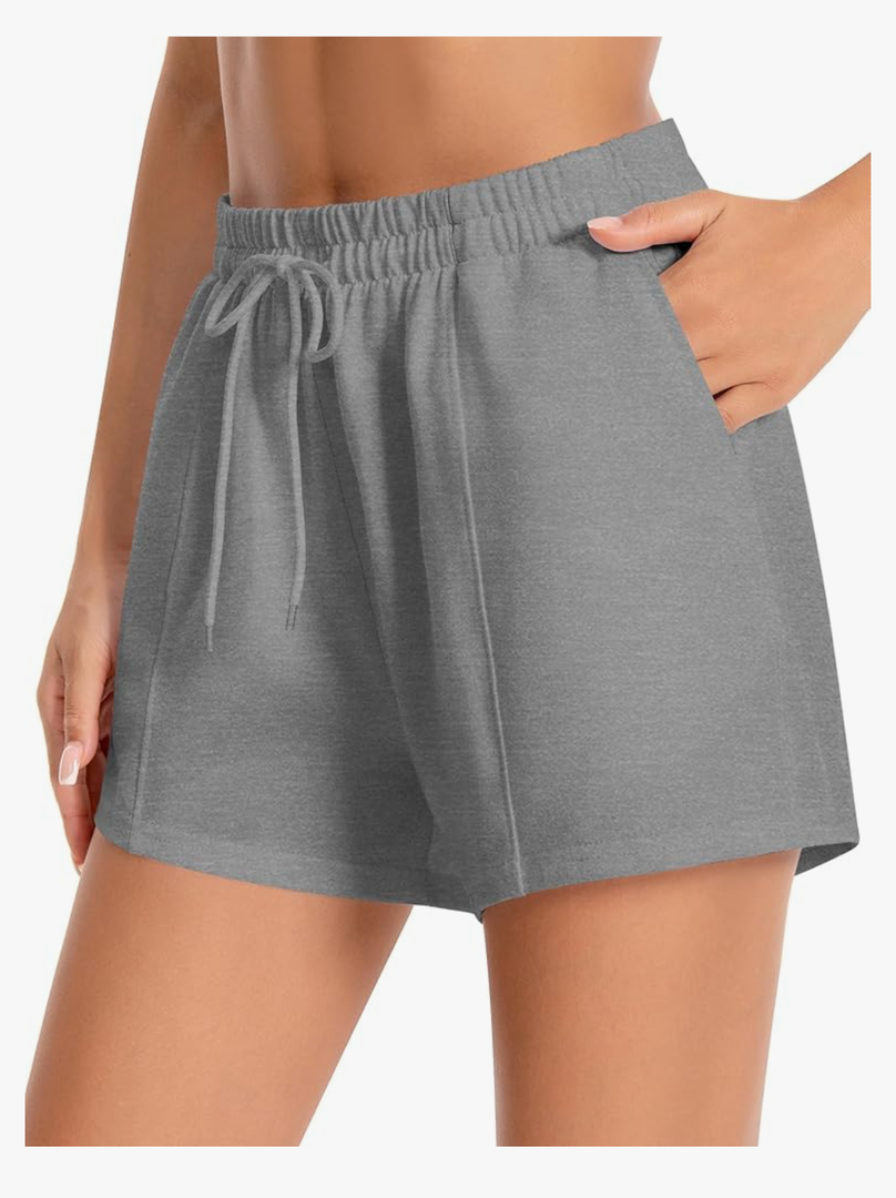 Women's Athletic Shorts with Pockets, 3.7" Sweat Shorts Women, Summer Workout Elastic Running Shorts S