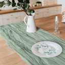 12 Pack Cheesecloth Table Runner, Runner Gauze Boho Wedding Decor Romantic Table Runner for Wedding Birthday Party(35" x 118") (Sage Green)