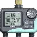 RAINPOINT Water Timer 3 Outlets with Brass Inlet, Automatic prinkler Timer with Rain Delay/Manual Watering/large LCD display, Garden Smart Irrigation Time for Yard, Lawn