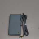 MEGSHI for Wallet Case Compatible with Samsumg Galaxy S25 Plus Multi-Function Detachable 2 in 1 Magnetic Phone Case Wallet,Flip Strap Zipper Card Holder Phone Case with Shoulder Straps (Blue)