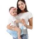 HKAI Baby Hip Carrier,Baby Carrier with Adjustable Waistband & Breathable Mesh, Ergonomic Carrier with Non-Slip Hip Seat Surface for Newborns & Toddlers, Light Blue