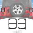 for Jeep JK Tail Light Cover Guards for Jeep Wrangler JK JKU 2007-2017 Black Metal Exterior Accessories 2pcs