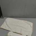 decorUhome Chenille Soft Throw Pillow Covers 12x20 Set of 2, Lumbar Velvet Farmhouse Neutral Decorative Euro Pillow Covers with Stitched Edge for Couch Sofa Bed Home Decor, Cream White