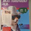 Uinkit 11x17 Transparency Film Inkjet Dye Inks 20 Sheets OHP Overhead Projector Acetate Sheets for Crafts Inkjet Printer Clear Transparent Paper