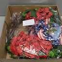 22IN Artifical Patriotic Wreath Fourth of July Wreath with Hydrangeas Ivy Spring Summer Wreath for Front Door Wall Decor Indoor Outdoor