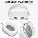 Cute Soft TPU for AirPods Max Case+Silicone Ear Pad Case and Headband Cover for AirPods Max,Baseball