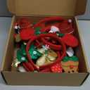 Christmas Glasses & Headband 12 Pack, Xmas Glitter Eyeglasses Frame & Headwear Accessories - One Size Fits All, Holiday Party Favor Supplies Classroom Game Prizes Gifts Photo Booth Props Outfit