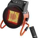 Outdoor Heater for Patio  1500W Electric Greenhouse Heater, Portable Electric Space Heating with Overheat Protection, PTC Ceramic 3 Modes Patio Heating for Garage, Greenhouse, Outdoor Use