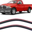 in-Channel Rain Guards for 2009-2018 Dodge Ram 1500 Standard Cab, 2010-2025 Ram 2500 & 3500 Regular Cab, 2019-2024 Ram 1500 Classic, Window Visor Shields Vent Deflector Shade Wind Dark Smoke, 2PCS