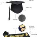 Graduation Cap Decorations Kit Bachelor Cap and Graduation Satin Sash Shoulder Straps for Graduates Shoulder Straps Congrats Grad Ceremony Party Supplies