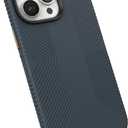 Speck iPhone 14 Pro Max Case - Drop Protection, Scratch Resistant, Dual Layer Slim Phone Case for 6.7 Inch iPhones 14 Pro Max - Built for MagSafe - Presidio2 Grip - Charcoal/Cool Bronze/White