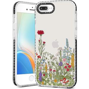Lotadilo Cute Case for iPhone 7/8 Plus - for Women Girls Kawaii Funny Design Fun Aesthetic Wild Floral Fashion Girly for Teens Pattern TPU Bumper Phone Covers for i Phone 7/8 Plus