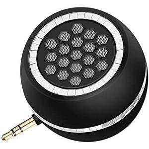 Mini Portable Speaker, 3W Line-in Phone Speaker with 3.5mm AUX Audio Interface, Plug and Play for iPhone, iPad, iPod, Tablet, Smartphone