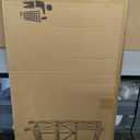 4 Tier Foldable Storage Shelf with Wheels No Assembly Metal Rack, 50.2 x 28.15 x 15.55 inches