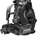 Cressi Travel-Friendly Light Back Inflation BCD for Scuba Diving | Patrol: Designed in Italy (Large, Black)