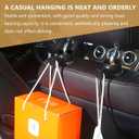 HZEL 2PCS Car Headrest Hidden Hook, 360 Rotation Vehicle Seat Hanger for Purse Backpack Cloth, Auto Interior Head Rest Storage Organizer Accessories, Universal for SUV Sedan Truck (Gold)